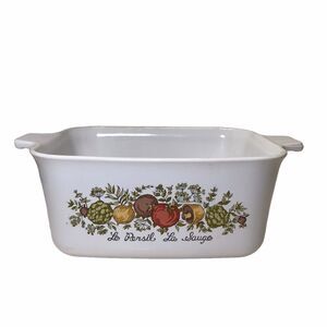 Vintage Corning Ware 1.5 Quart Loaf Pan‎ (P-4-B) Spice o' Life Pattern - 70s/80s